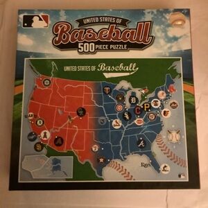 MLB United States of Baseball 500 Piece Puzzle, Complete
